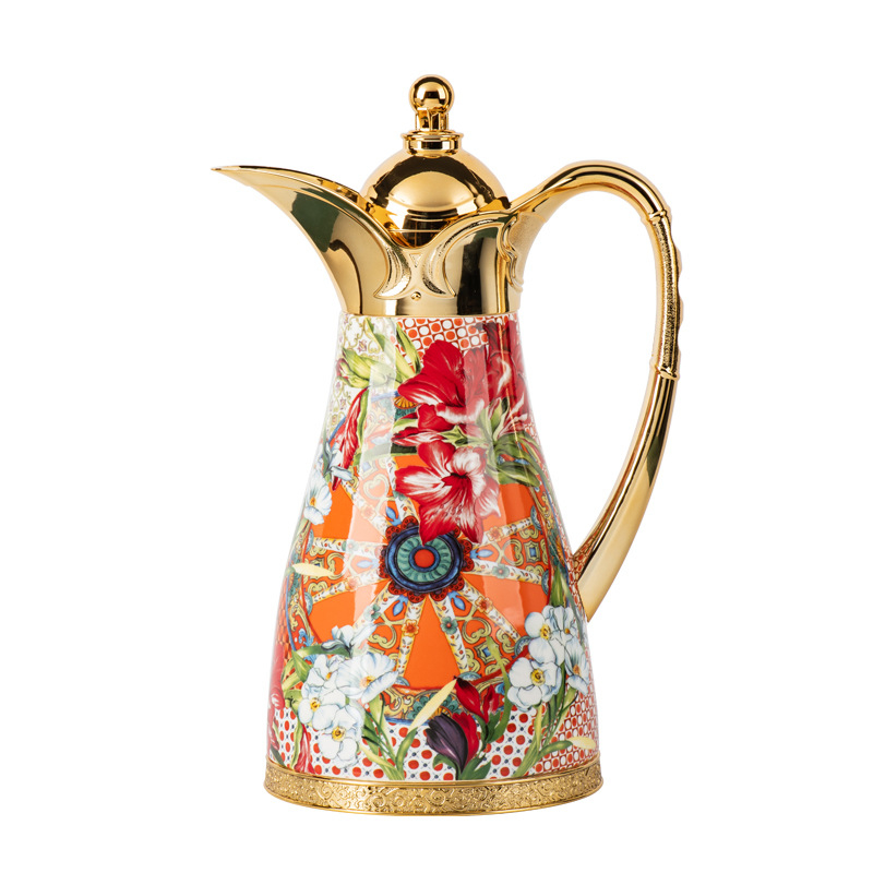 Gėlės, tokios kaip brokato termosas, didelės talpos buitinis termosas, karšto vandens virdulys, stiklinis termosas, troškinys, arbatinukas, didmeninė prekyba