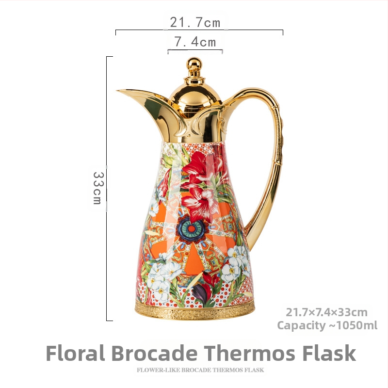 Gėlės, tokios kaip brokato termosas, didelės talpos buitinis termosas, karšto vandens virdulys, stiklinis termosas, troškinys, arbatinukas, didmeninė prekyba