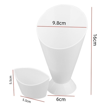 Loominguline lääne stiilis kaldus suuga kartulikrõps köögiviljasalatite karikas plastkartuli karikas PP salati karikas