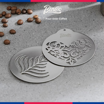Bincoo kávévirág-minta rozsdamentes acélból készült barkácsolás mintás kávépor nyomtatási spray virág virág virág műtárgy