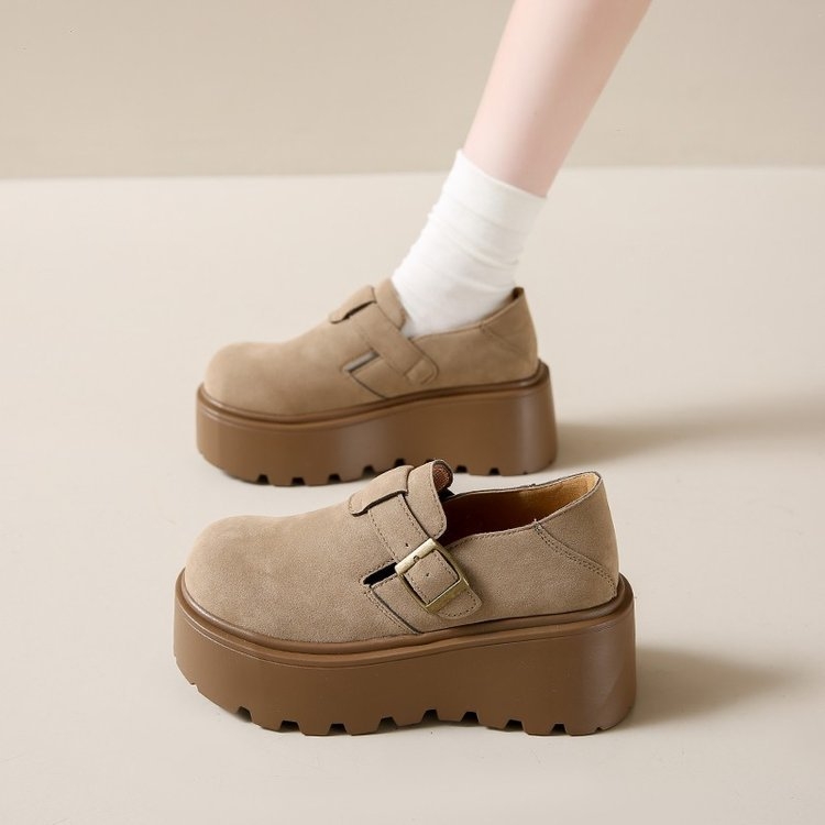 Platforminiai storapadiai „Birkenstock“ batai 2025 m. Nauji pavasariniai retro stiliaus „Birkenstock“ mokasinai mažo dydžio žmonėms