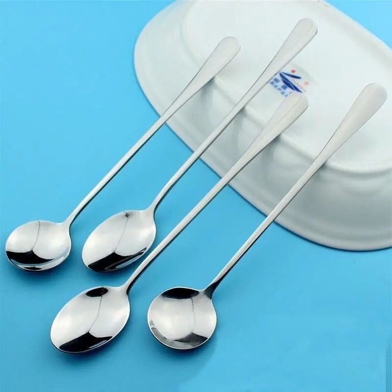 Nerūdijančio plieno ilgakotis mažas šaukštelis, prailgintas kavos šaukštelis, maišymo lazdelė, maišymo šaukštelis, desertinis ledo šaukštelis, ilgakotis šaukštelis, vaikiškas šaukštelis