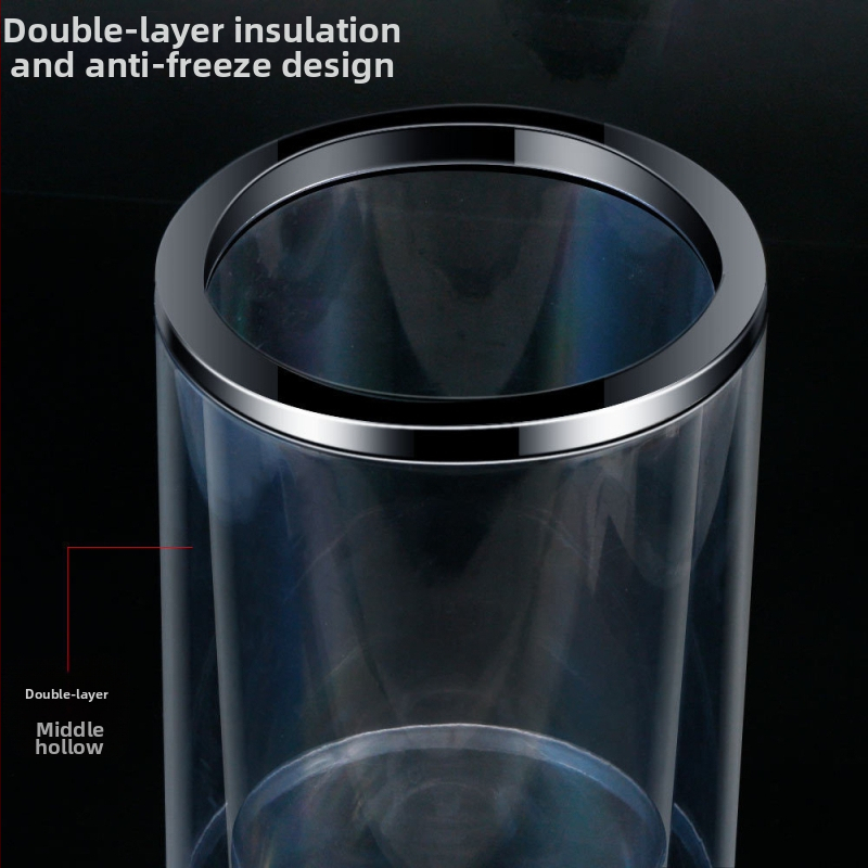 Трансгранична пластмасова кофа за лед с двуслойна антизамръзваща изолация, бира, уиски, кофа за лед, шампанско, кофа за коктейли с бяла кутия