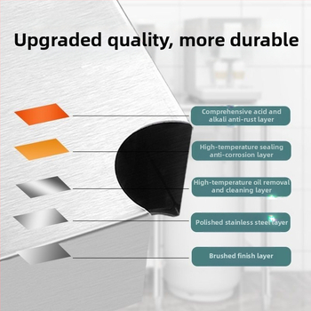 Πτυσσόμενο ράφι τοίχου από ανοξείδωτο χάλυβα με πάχος, απλό τραπέζι τοίχου, ένα στρώμα διάτρησης