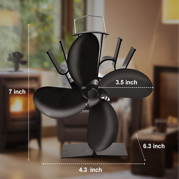 Export határokon átnyúló kéménycső falra szerelhető hőteljesítményű ventilátor 12 lapátos kétfejű kandallóventilátorra szerelt, nagy teljesítményű, forró eladás