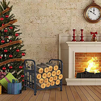 Amazon Heavy-Duty Σιδερένια Ράφι Ξύλων για Τζάκι Εσωτερικού και Εξωτερικού Χώρου Ράφι Ξύλων Ράφι Αποθήκευσης Ξύλων Ράφι Αποθήκευσης Ξύλων