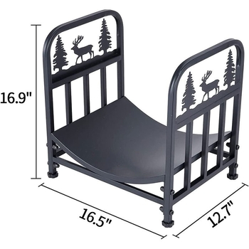 Amazon Heavy-Duty Σιδερένια Ράφι Ξύλων για Τζάκι Εσωτερικού και Εξωτερικού Χώρου Ράφι Ξύλων Ράφι Αποθήκευσης Ξύλων Ράφι Αποθήκευσης Ξύλων