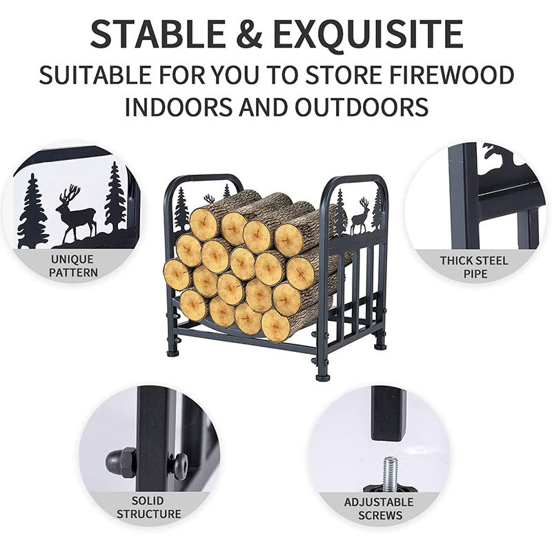 Amazon nagy teherbírású vas tűzifa állvány beltéri és kültéri kandalló tűzifa állvány tűzifa tároló állvány fa tároló állvány