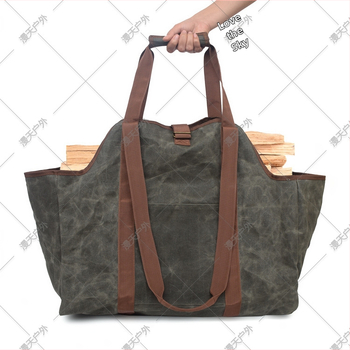 Kogu taevas välistingimustes kasutatav suure mahutavusega vahatatud veekindel lõuendist metsaraiekott märgvahaga puidu küttepuude hoiukott viimistluskott