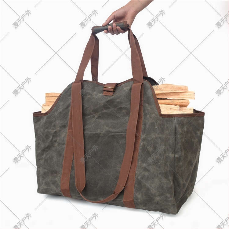 Kogu taevas välistingimustes kasutatav suure mahutavusega vahatatud veekindel lõuendist metsaraiekott märgvahaga puidu küttepuude hoiukott viimistluskott