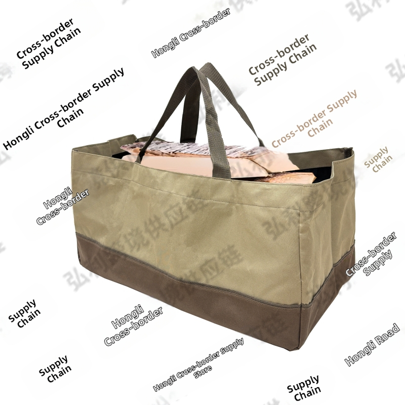 Határokon átnyúló nagykereskedelmi kültéri udvari patchwork színű Oxford szövet vízálló kopásálló tűzifa tárolózsák faszén szállító fakitermelő zsák