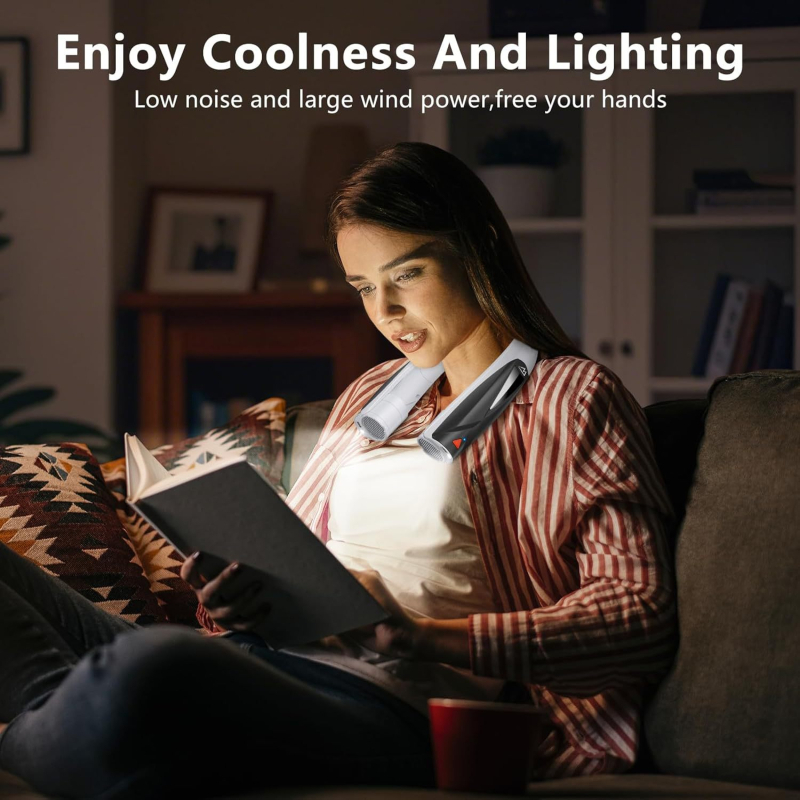 2025. aasta piiriülene külmutusseadmega rippuv kaelaventilaator, laisk kaasaskantav kliimaseade, labadeta ventilaator, välistingimustes kasutatav vaikne väike ventilaator