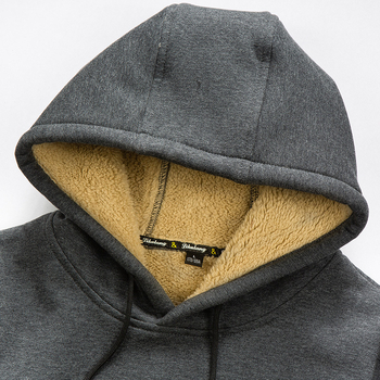 AliExpress Amazon есенно-зимен мъжки пуловер с качулка и полар, удебелен агнешки вълнен пуловер, голям размер, с дълъг ръкав