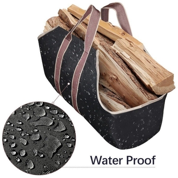 raktáron Határokon átnyúló vászon kültéri tűzifa hordozható tárolótáska fakitermelő táska hordozható nagy kapacitású kézitáska kempingtáska