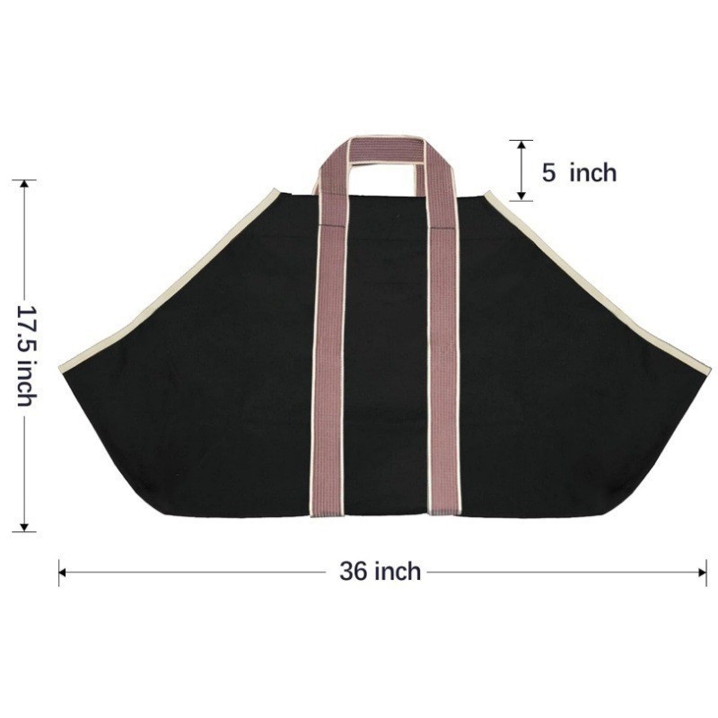 raktáron Határokon átnyúló vászon kültéri tűzifa hordozható tárolótáska fakitermelő táska hordozható nagy kapacitású kézitáska kempingtáska