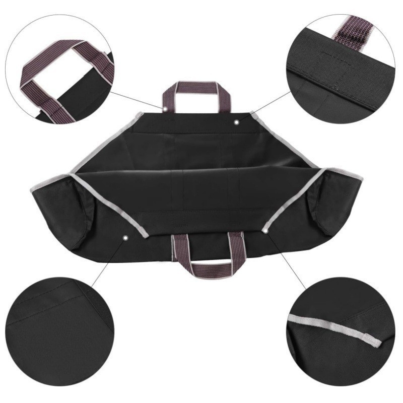 raktáron Határokon átnyúló vászon kültéri tűzifa hordozható tárolótáska fakitermelő táska hordozható nagy kapacitású kézitáska kempingtáska