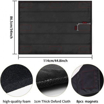 Διασυνοριακό κάλυμμα εσωτερικής θέρμανσης με μαγνητικό κάλυμμα τζακιού, κάλυμμα μόνωσης, μαύρη κουβέρτα φραγμού, διακόσμηση σπιτιού