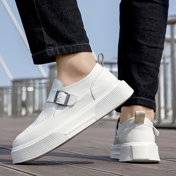 [Έτοιμο σε απόθεμα] Νέα ανοιξιάτικα ανδρικά παπούτσια 2025, ευέλικτα casual sneakers για όλες τις εποχές, casual παπούτσια με αγκράφα