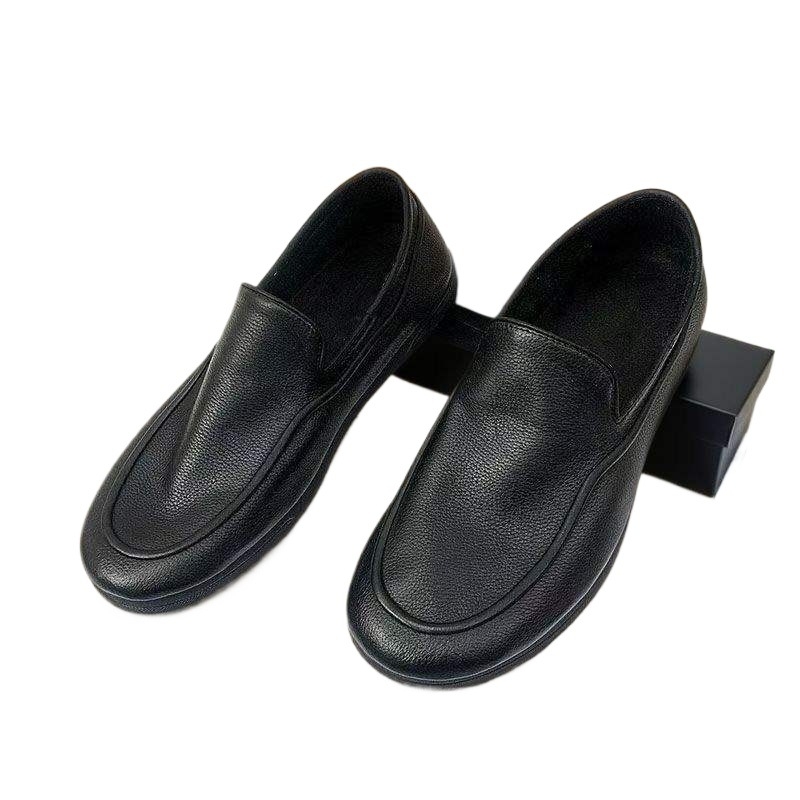 Doudou cipők koreai stílusú hétköznapi bőrcipők nyári lélegző új stílusú bebújós csúszásgátló bőrcipők férfi cipő puha talpú vezetési