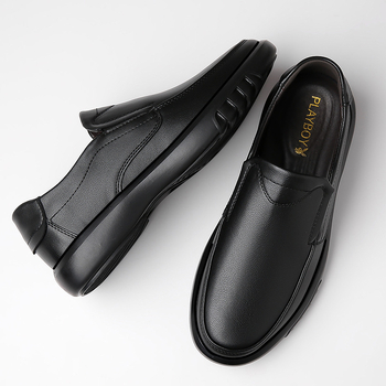 Δερμάτινα παπούτσια με μαλακή επιφάνεια και slip-on για άνδρες μέσης ηλικίας, δερμάτινα παπούτσια για άνδρες, μέγεθος 48, δερμάτινα αντιολισθητικά παπούτσια, μέγεθος 47