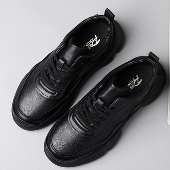 Gyári közvetlen beszerzésű alkalmi férfi cipők őszi új divatos fűzős cipők minden mérkőzéshez lélegző vastag talpú fokozott munkaerőcipő