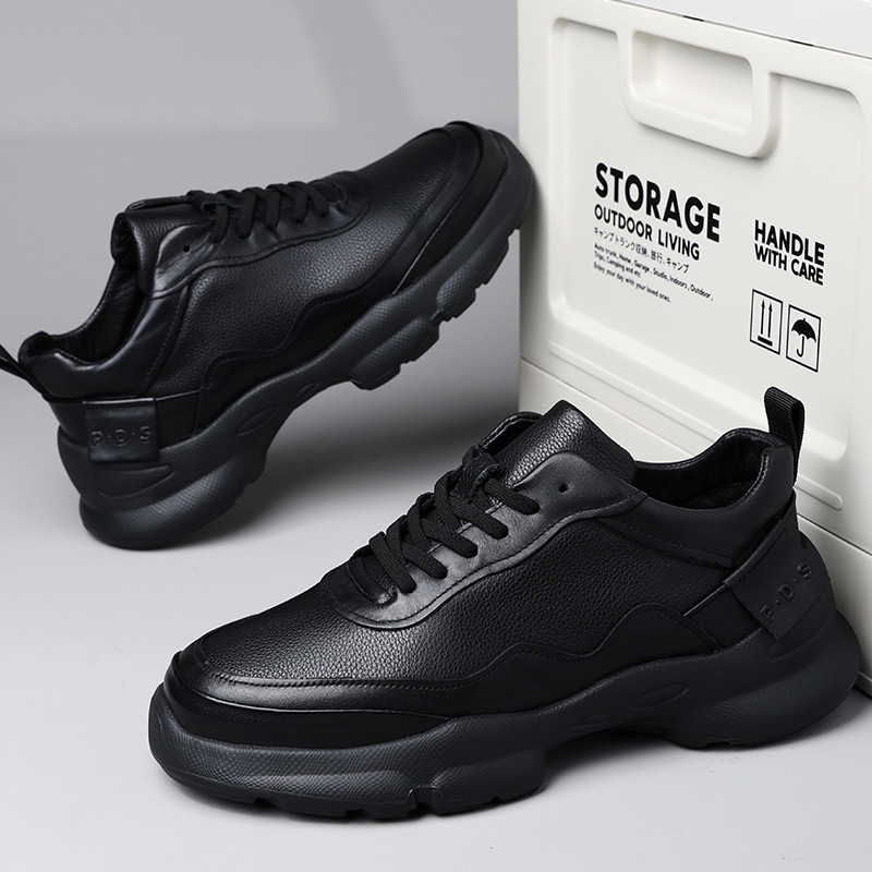 Gyári közvetlen beszerzésű alkalmi férfi cipők őszi új divatos fűzős cipők minden mérkőzéshez lélegző vastag talpú fokozott munkaerőcipő