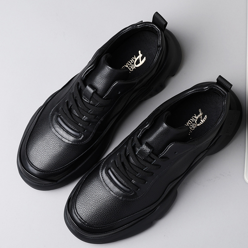 Gyári közvetlen beszerzésű alkalmi férfi cipők őszi új divatos fűzős cipők minden mérkőzéshez lélegző vastag talpú fokozott munkaerőcipő