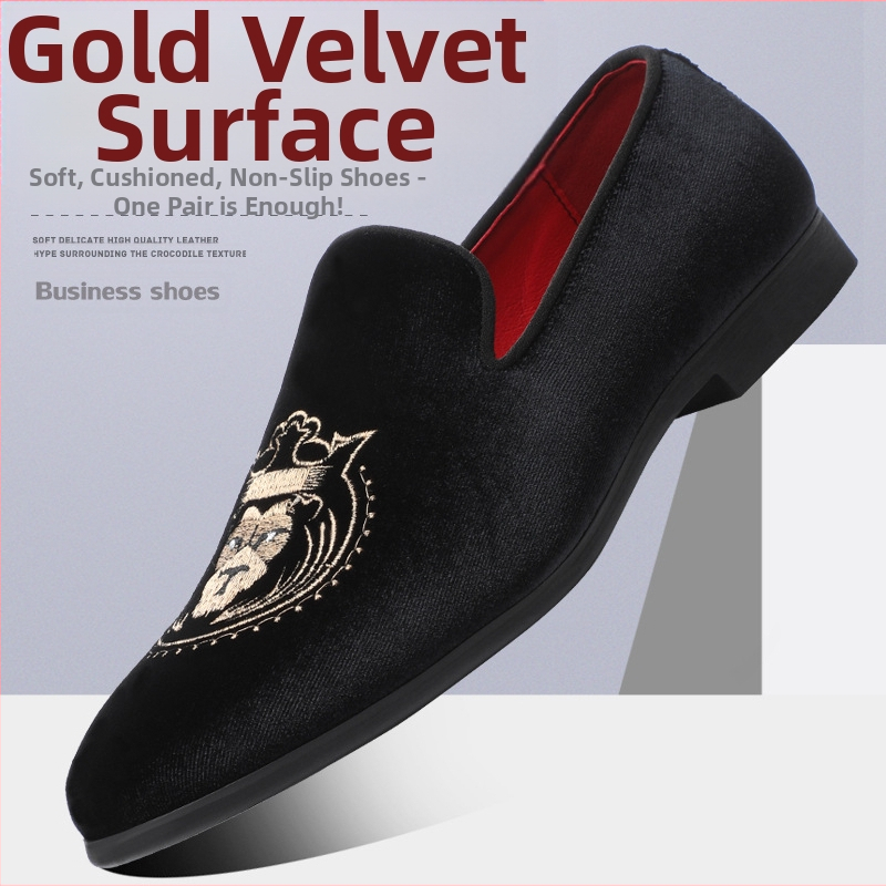 2023. aasta uued väikesed nahkkingad Briti hingavad vabaaja oakujulised meeste kingad Korea trendikad tikitud nahkkingad terve põlvkonna juustest