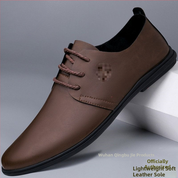 Αυθεντικά ανδρικά δερμάτινα παπούτσια, νέας μόδας, casual παπούτσια οδήγησης από γνήσιο δέρμα με αντιολισθητική μαλακή σόλα, κορεάτικης καταγωγής.