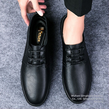 Αυθεντικά ανδρικά δερμάτινα παπούτσια, νέας μόδας, casual παπούτσια οδήγησης από γνήσιο δέρμα με αντιολισθητική μαλακή σόλα, κορεάτικης καταγωγής.