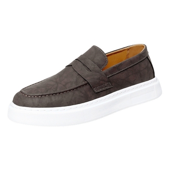 Mocasini din piele de vacă pentru bărbați, pantofi leneși cu talpă groasă, pantofi la modă pentru tineri, pantofi la modă pentru patru anotimpuri, pantofi de bord vintage casual din piele, pantofi pentru bărbați