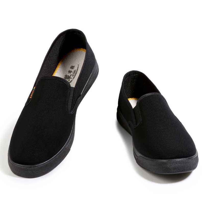 Vanad Pekingi riidest kingad, hingavad meeste keskealiste ja eakate isade kingad, libisemiskindlad mustad tööjalatsid, korterid suvel