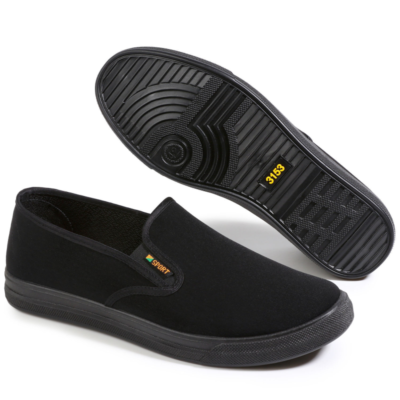 Vanad Pekingi riidest kingad, hingavad meeste keskealiste ja eakate isade kingad, libisemiskindlad mustad tööjalatsid, korterid suvel