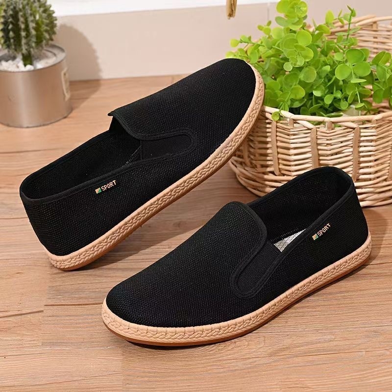 Vanad Pekingi riidest kingad meeste koirohust deodorandiga hingavad kingad ühe pedaaliga libisemiskindlad kevad-sügis-suvi uued terviseriidest kingad