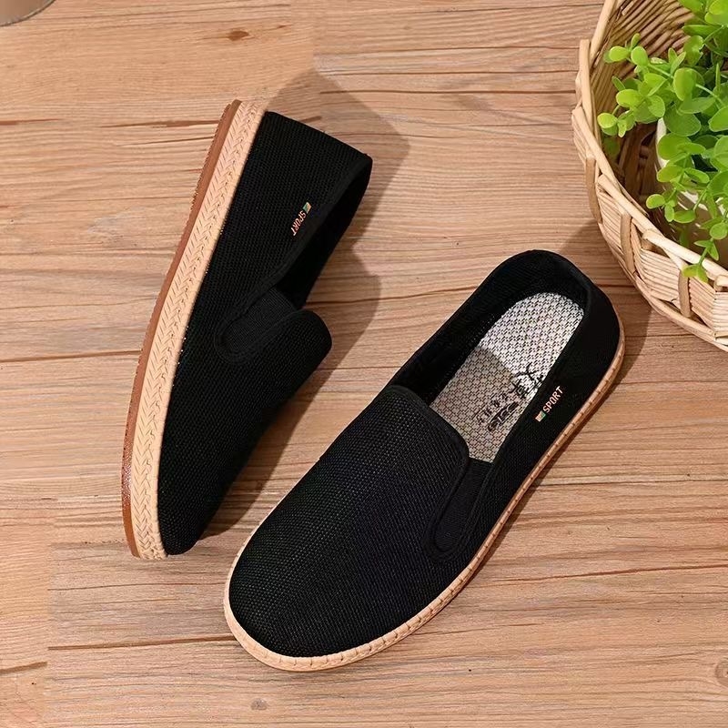 Vanad Pekingi riidest kingad meeste koirohust deodorandiga hingavad kingad ühe pedaaliga libisemiskindlad kevad-sügis-suvi uued terviseriidest kingad