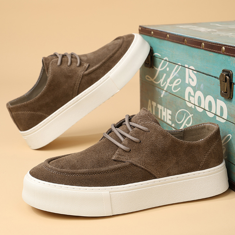 Izravna opskrba iz tvornice, proljetne nove muške cipele, retro vezanje, debeli potplat, povećane ležerne cipele, univerzalne prozračne niske cipele