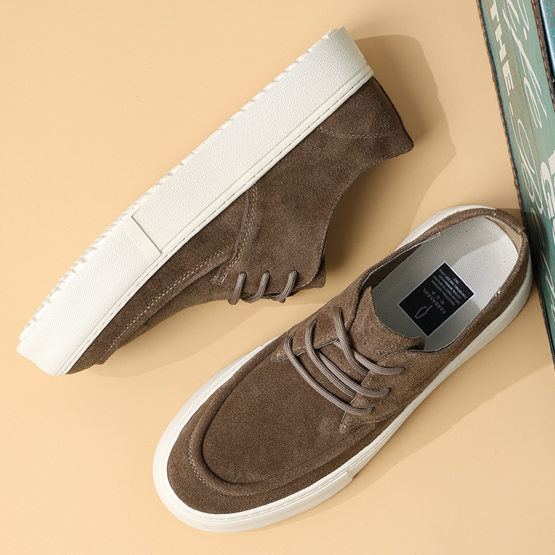 Izravna opskrba iz tvornice, proljetne nove muške cipele, retro vezanje, debeli potplat, povećane ležerne cipele, univerzalne prozračne niske cipele