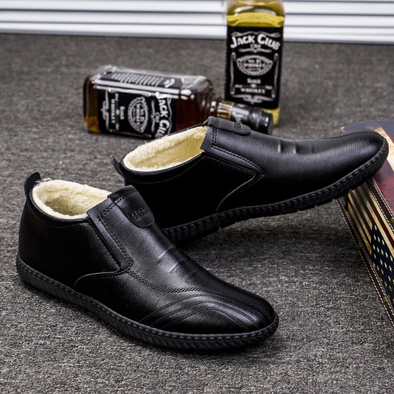 Cizme Martin din piele moale pentru bărbați, stil britanic, toamnă, căptușite cu fleece, îngroșate, calde, din bumbac, pantofi antiderapanți, impermeabili, cizme înalte din piele