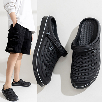 Ανδρικά παπούτσια Hole Shoes, καλοκαιρινά εξωτερικά ρούχα, casual, παντόφλες Baotou με αίσθηση κόμπου, ανδρικά σανδάλια θαλάσσης με μαλακή σόλα και οδήγηση