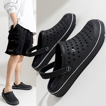 Ανδρικά παπούτσια Hole Shoes, καλοκαιρινά εξωτερικά ρούχα, casual, παντόφλες Baotou με αίσθηση κόμπου, ανδρικά σανδάλια θαλάσσης με μαλακή σόλα και οδήγηση