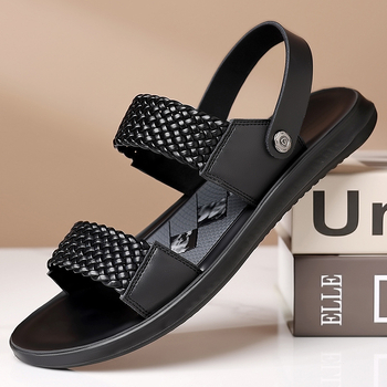 Vyriškos vasarinės, kvėpuojančios, dviejų dėvėjimų, madingos romėniškos basutės, viršutiniai drabužiai, minkštas dugnas, neslystančios šlepetės, madingi paplūdimio batai vyrams