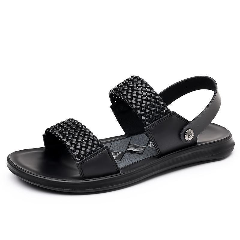 Vyriškos vasarinės, kvėpuojančios, dviejų dėvėjimų, madingos romėniškos basutės, viršutiniai drabužiai, minkštas dugnas, neslystančios šlepetės, madingi paplūdimio batai vyrams