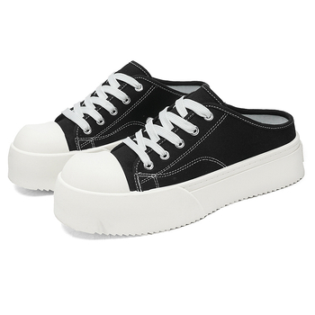 Ανδρικά αθλητικά παπούτσια για μεγάλα μεγέθη, καλοκαιρινά, μαύρα, δερμάτινα παπούτσια Derby με χοντρή σόλα και ψηλή σόλα, 24326-Ax20