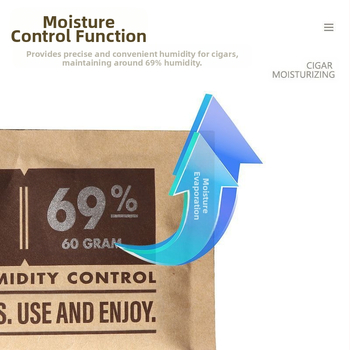 Vislabāk pārdotais ārzemju mitrinošais maisiņš, vienkārša mitrumizturīga un pastāvīga mitruma cigāru tabakas lapa, kompakta un pārnēsājama pavadošā soma dāvanai