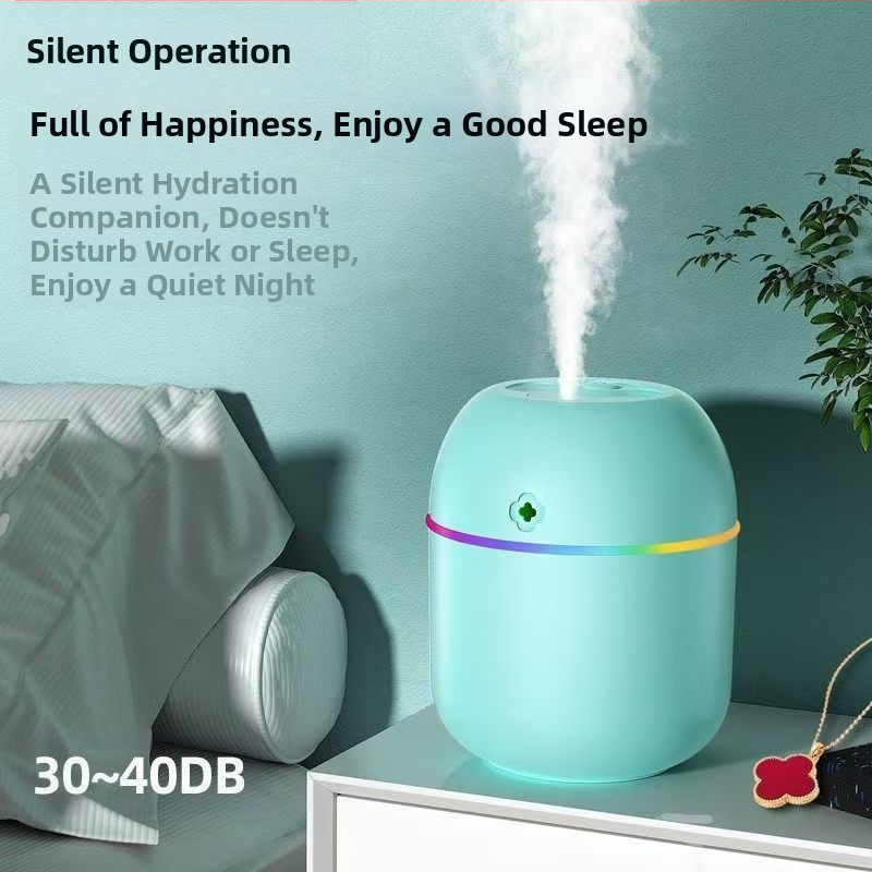 Zvlhčovač vzduchu Malý mini veľký objem hmly Spálňa Narodeninový darček Dámsky zvlhčovač vody s kvapkou vody Aromaterapeutický stroj na použitie pri posteli