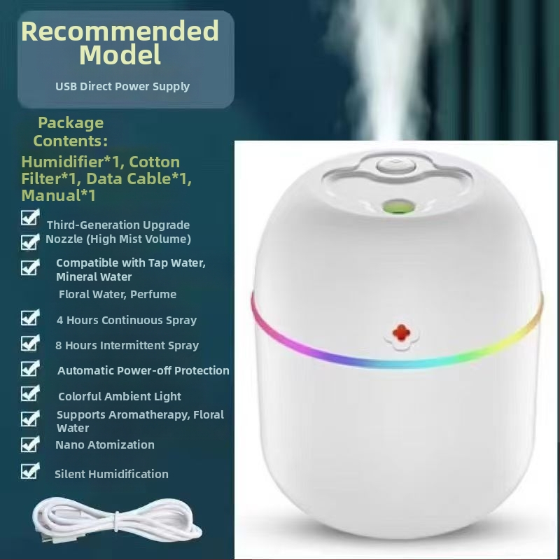 Légnedvesítő Kis Mini Nagy Ködmennyiség Hálószoba Születésnapi Ajándék Női Vízcsepp Párásító Aromaterápiás Gép Ágy melletti Használatra