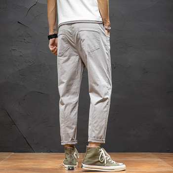 Férfi őszi-téli koreai stílusú nagy méretű laza, egyenes háremnadrág, ifjúsági Anxiaka csinos, lezser nadrág 2061