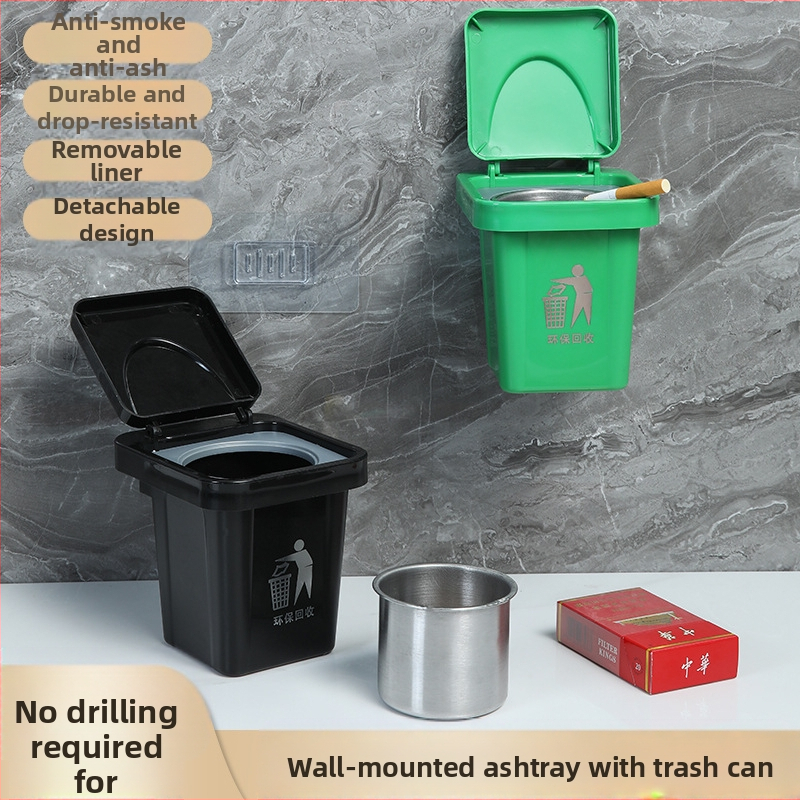 Atkritumu tvertnes radošā pelnutrauka mājsaimniecībai ar vāku, viesistabai, pie sienas stiprināmai tualetei, vannas istabai, pelnutraukam ar pretputnu pelnu pārklājumu