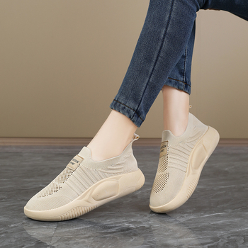 Γυναικεία Παπούτσια Άνοιξη Νέα Μόδα Παπούτσια Casual sneaker Γυναικεία Αναπνέοντα Μοντέρνα Παπούτσια Μονής Επίστρωσης Flying Woven Ελαφριά Γυναικεία Παπούτσια