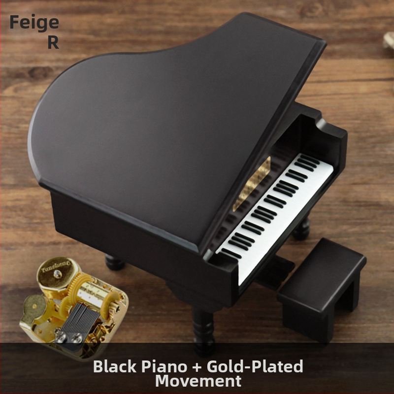 Feige simulācijas flīģeļa mūzikas kastīte koka spoles mūzikas kastīte radošas dāvanas mazas dāvanas vairumtirdzniecība pārrobežu